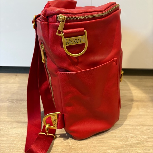 Fawn Design The Original Diaper Bag Limited Edition Poppy Red - Picture 9 of 14